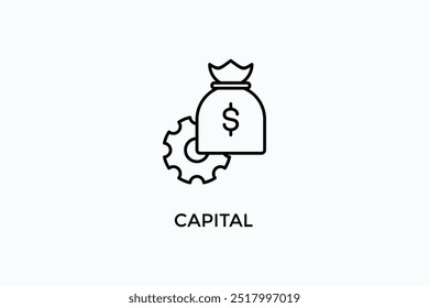 Icono de Vector de capital o ilustración de logotipo