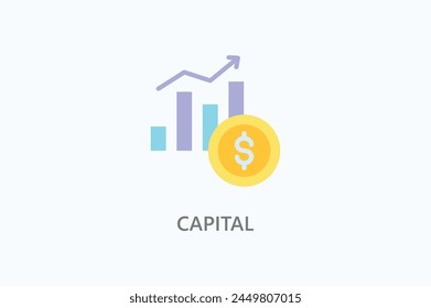 Capital vector, icon or logo sign symbol illustration