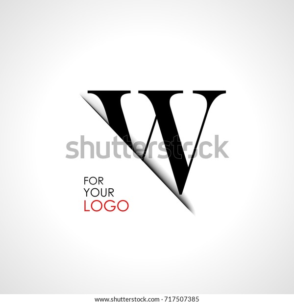 Capital W Letter Inserted Paper Slot Stock Vector (Royalty Free) 717507385