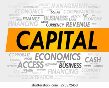 CAPITAL word cloud, business concept