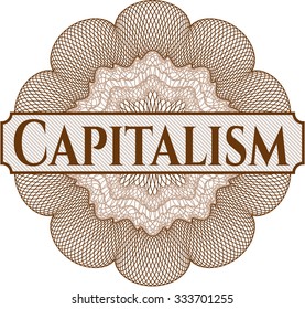 Capitalism abstract linear rosette