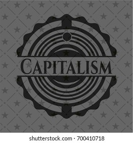 Capitalism black emblem