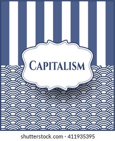 Capitalism card, poster or banner