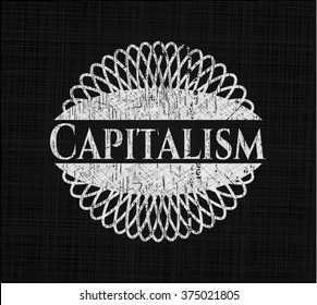 Capitalism with chalkboard texture