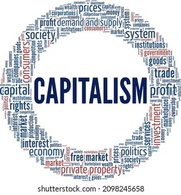 Capitalism Conceptual Vector Illustration Word Cloud Stock Vector ...