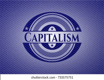 Capitalism denim background
