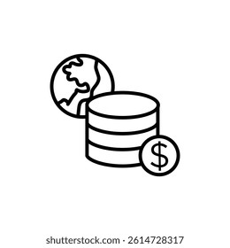 Capitalism icon black and white vector sign