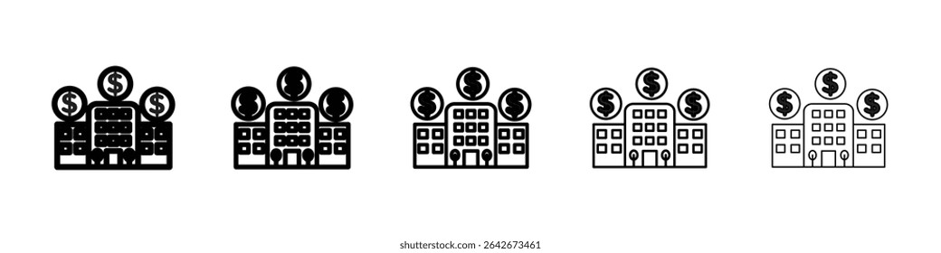 Ícone do capitalismo vetor isolado no fundo branco definido