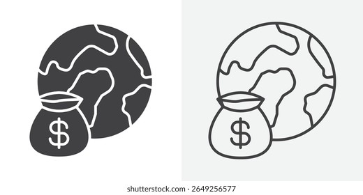 Ícone Capitalismo Ilustração de gráficos de linha
