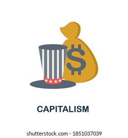 Capitalism Icon. Simple Element From Economic Collection. Creative Capitalism Icon For Web Design, Templates, Infographics And More