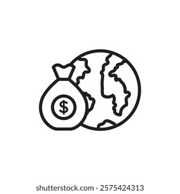 Capitalism icon Simple thin outline