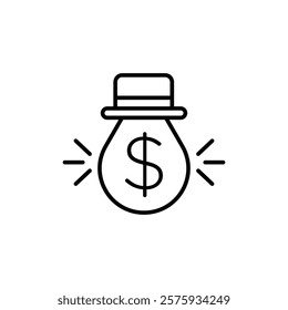 Capitalism icon simple vector symbol