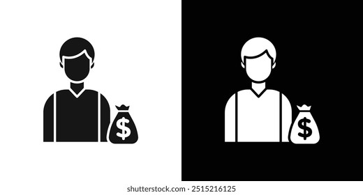 Capitalism icon Thin line flat illustration
