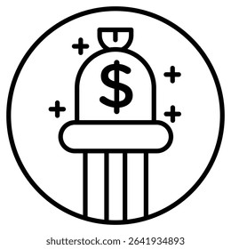 Capitalism icon Thin line vector design