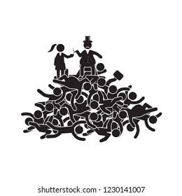 Capitalism illustration. Vector.