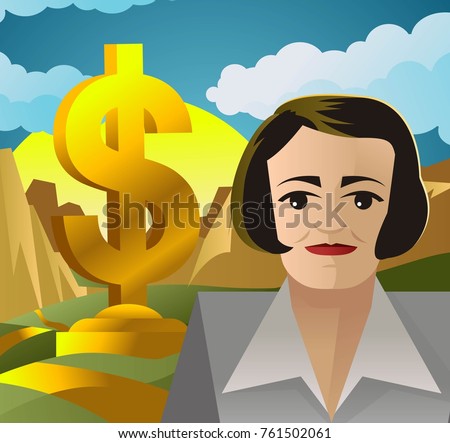 capitalism philosopher and dollar sign statue in gulch