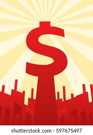 Capitalism in propaganda style
