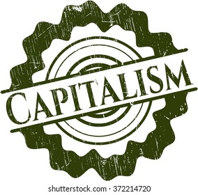 Capitalism with rubber seal texture