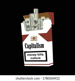 Capitalism / Vector Artworks Comes in street style, uses money instead of drugs And used to control people.