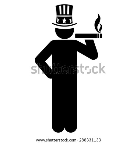 Capitalist icon from Business Bicolor Set. Vector style: flat symbols, black color, rounded angles, white background.
