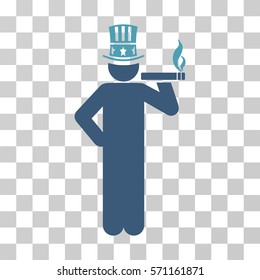 Capitalist icon. Vector illustration style is flat iconic bicolor symbol, cyan and blue colors, transparent background. Designed for web and software interfaces.