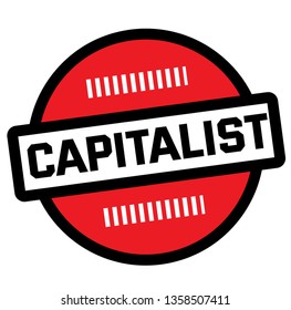 CAPITALIST stamp on white