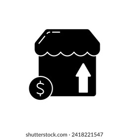 Symbol für die Bildunterschrift Einfache Elementgrafik. Rahmendesign des Kapitalisierungskonzepts