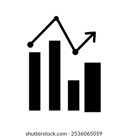 Icono de línea delgada de aumento de capitalización. Gráfico de crecimiento con signo de flecha. Dividendos.