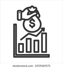 Capitalization Outline Icon Vector Illustration