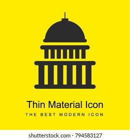 Capitol building bright yellow material minimal icon or logo design