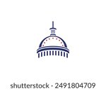 Capitol building creative logo icon vector template