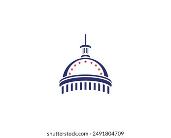 Capitol building creative logo icon vector template