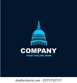 Capitol building logo design illustration vector, suitable for your design need, logo, illustration, animation, etc.