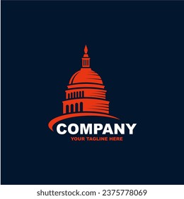 Capitol building logo design illustration vector, suitable for your design need, logo, illustration, animation, etc.