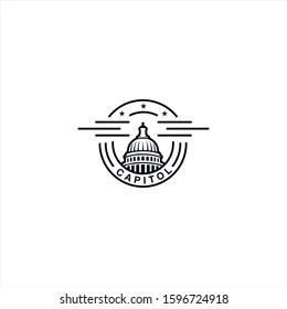 Capitol Building logo design template