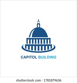 capitol building logo design vector icon