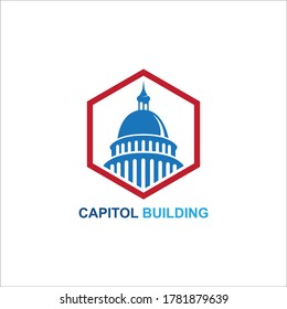 Capitol Building Logo Design Vector Icon Stock Vector (Royalty Free ...