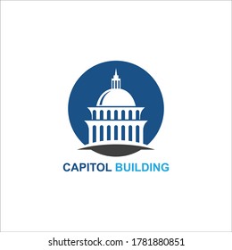 Capitol Building Logo Design Vector Icon Stock Vector (Royalty Free ...