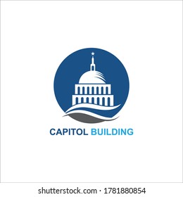 Capitol Building Logo Design Vector Icon Stock Vector (Royalty Free ...