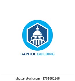 Capitol Building Logo Design Vector Icon Stock Vector (Royalty Free ...