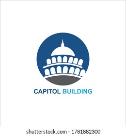 Capitol Building Logo Design Vector Icon Stock Vector (royalty Free 