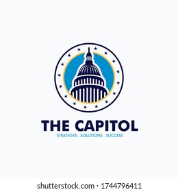 Capitol Building Logo Template Vector