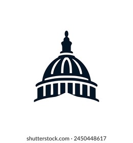 capitol building logo vector illustration template design