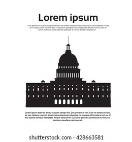 Capitol Building United States Of America Senate House Washington Vector Illustration