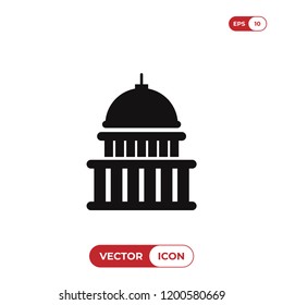 Capitol building vector icon