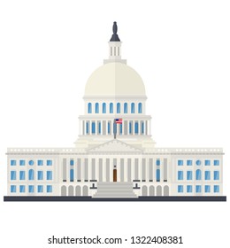 Capitol Building Washington Dc Usa Flat Stock Vector (Royalty Free ...