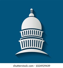 capitol congress meeting building icon,vector illustrator