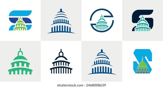 Capitol Dome Creative Modern Logo design set collection for business and brand use