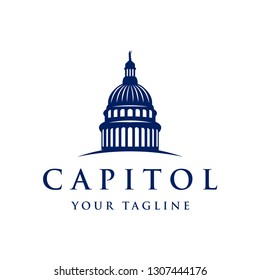 Capitol dome logo design inspiration - Capital logo design inspiration isolated on white background 