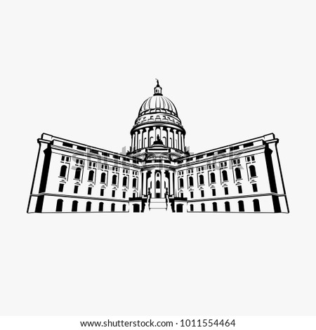Capitol dome logo design inspiration - Capital logo design inspiration isolated on white background 